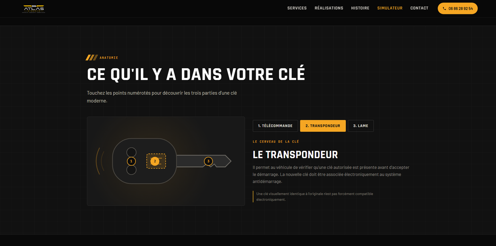 Exemple de site internet conçu par Operius, page 6 sur 9