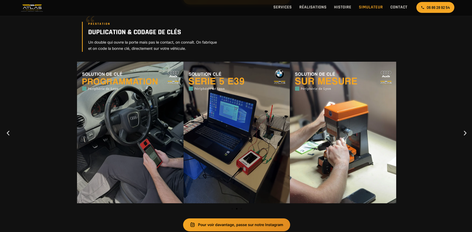 Exemple de site internet conçu par Operius, page 7 sur 9