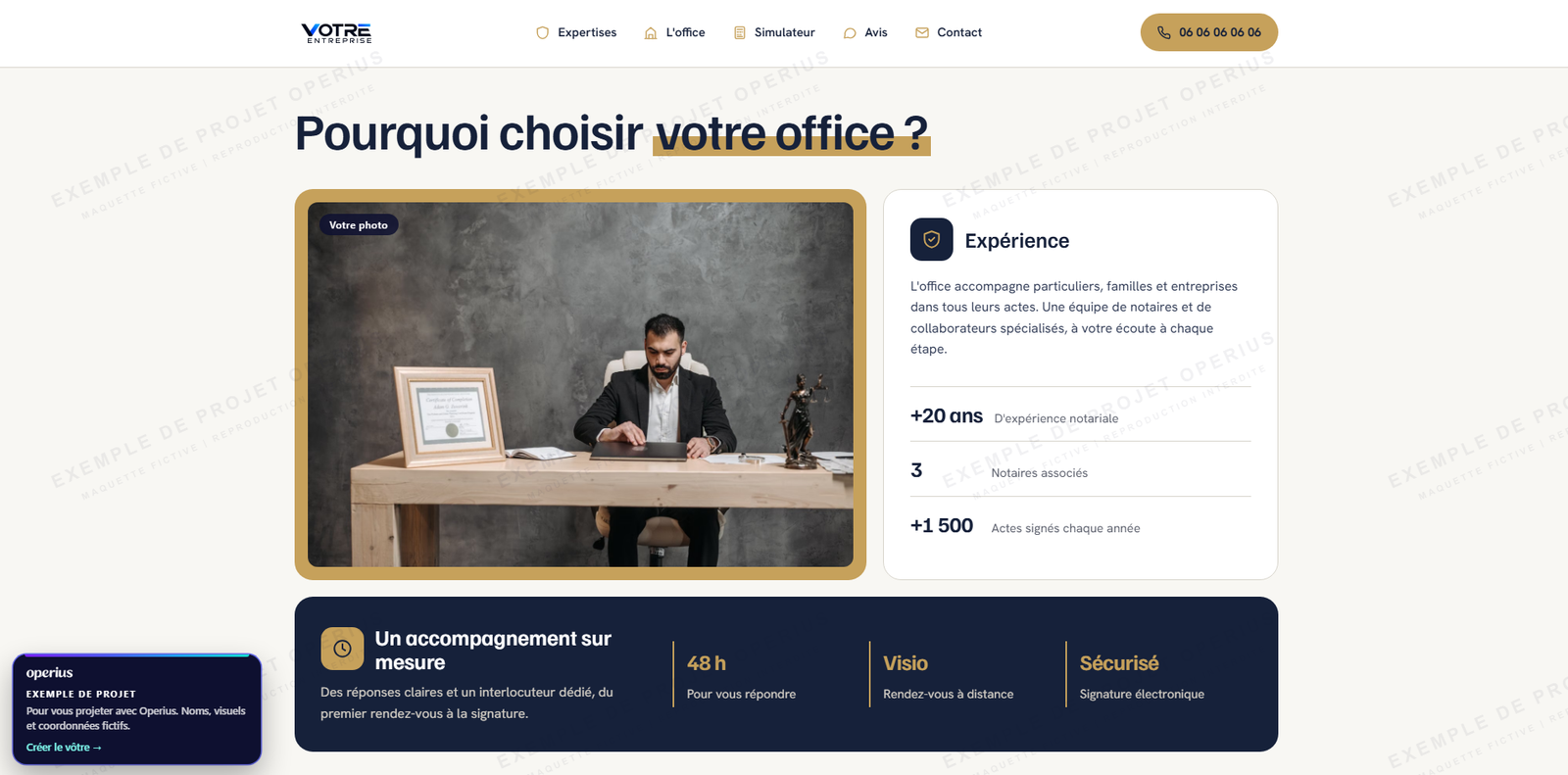 Concept de site, secteur droit