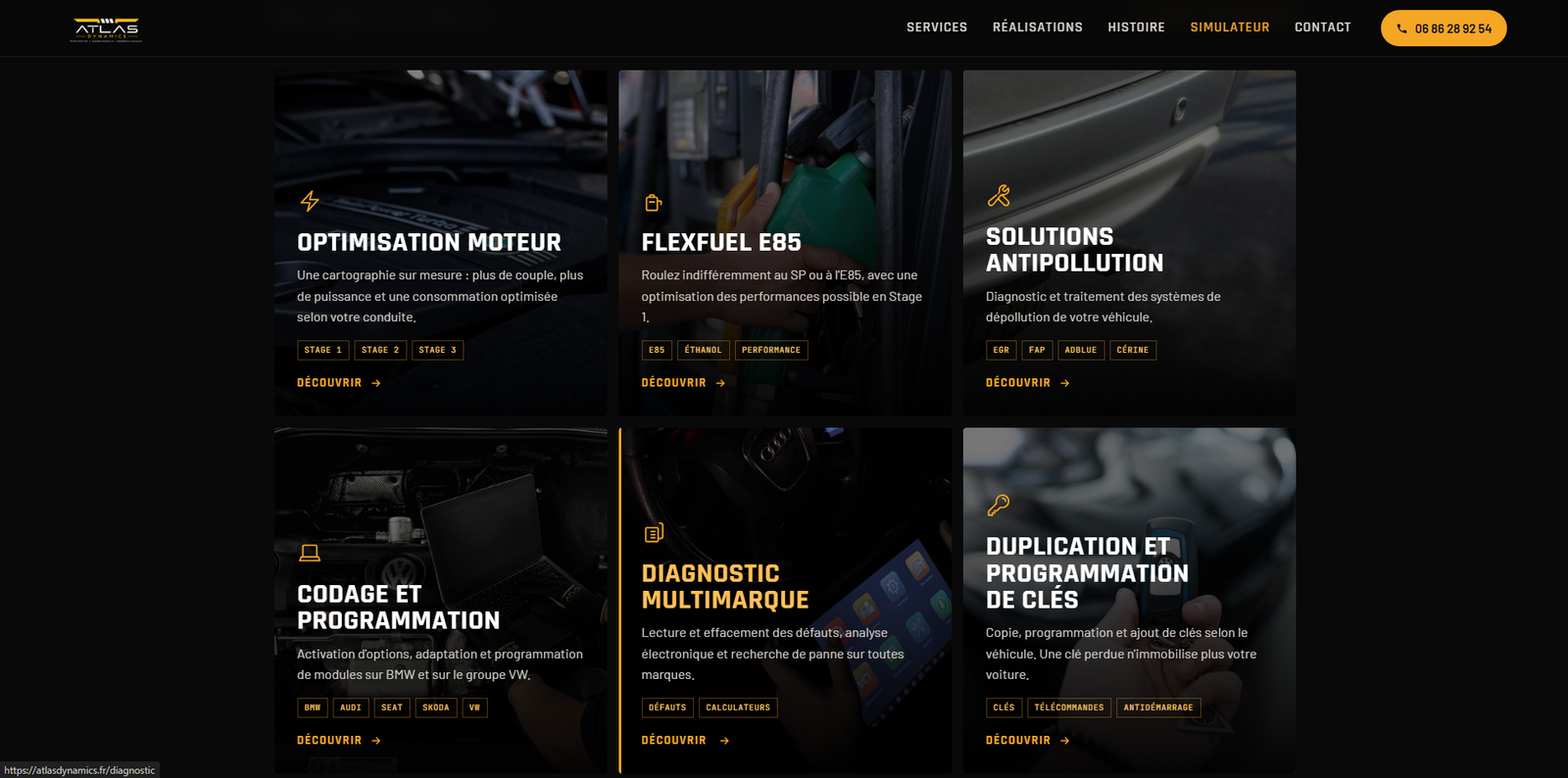 Exemple de site internet conçu par Operius, page 2 sur 9
